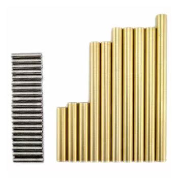 10 pcs. Crawler links made of brass incl. 20 pcs. VA stud screws